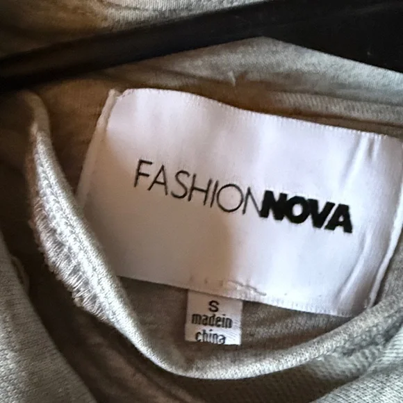 Fashion Nova Black xs & Gray s Cropped Jacket - Picture 3 of 4